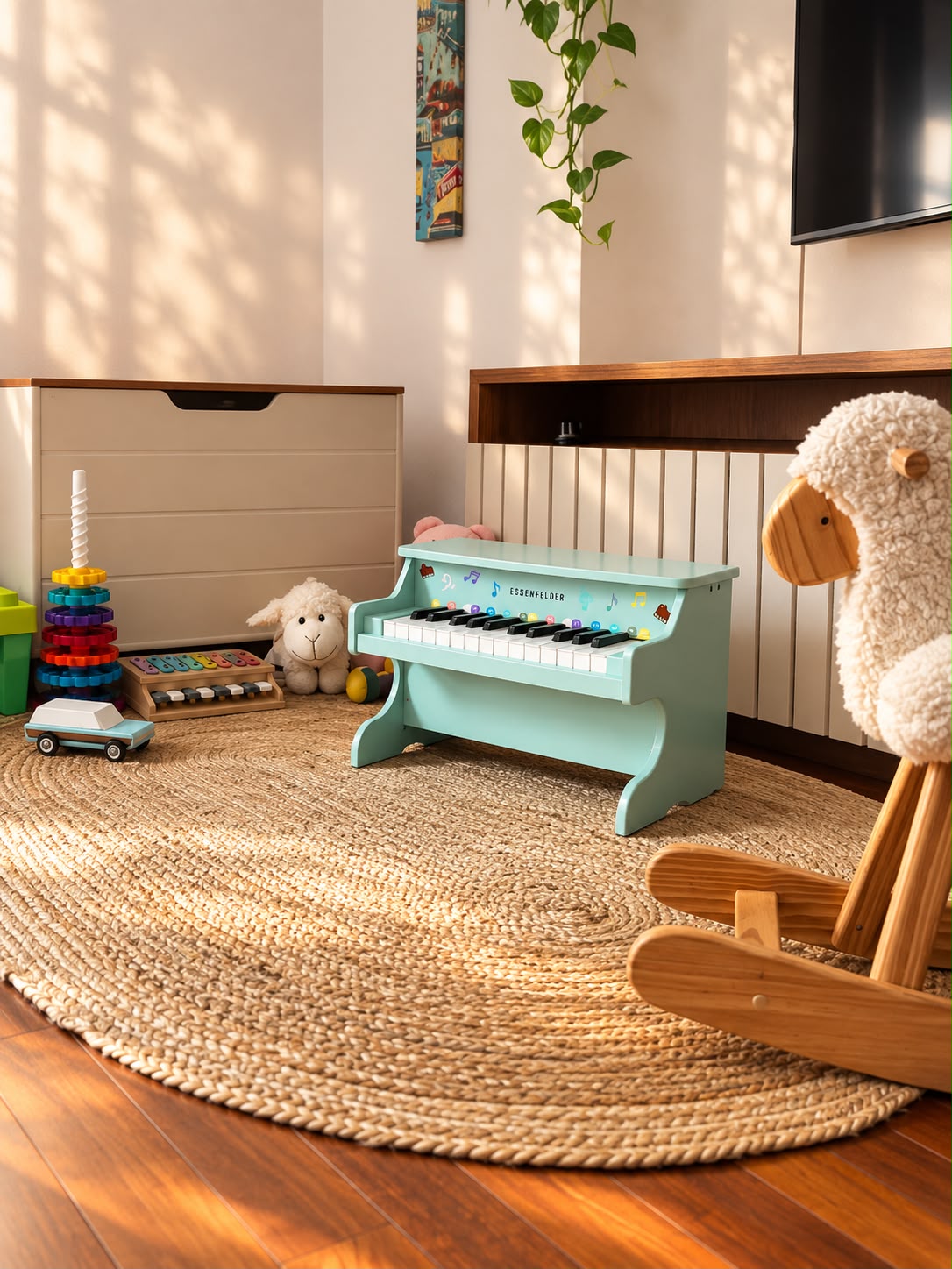 Mini Piano Essenfelder EM25 em ambiente infantil